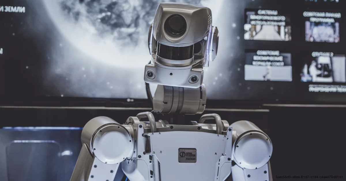 蓝色光晕中的人工智能神经网络概念图